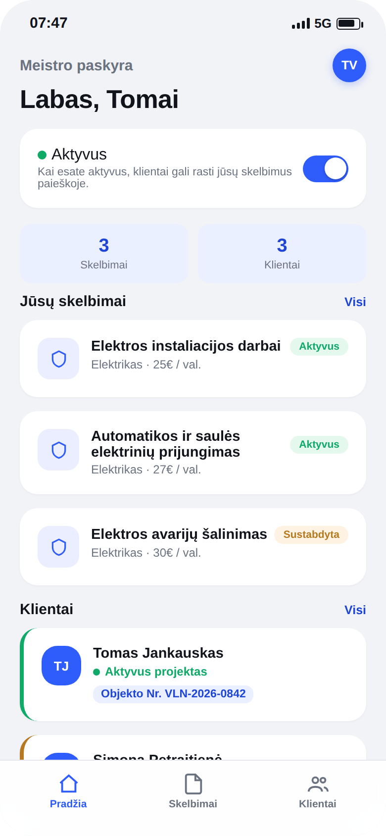 Meistro skydelis